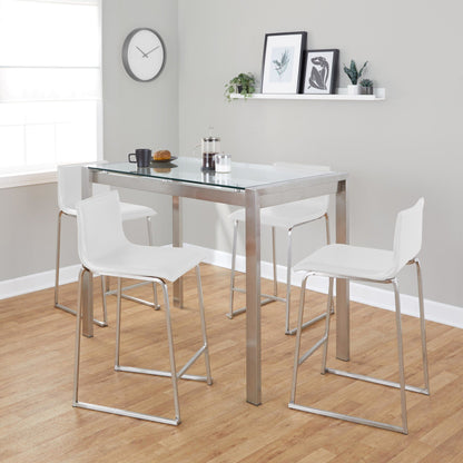 Lumisource Fuji-mara Upholstered Counter Height Dining Set - 5 Piece