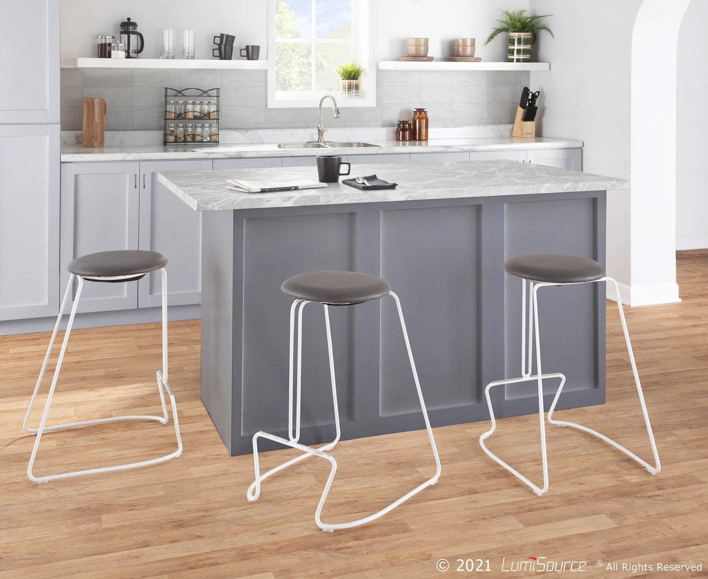 Majestic Office Furniture 26" Fixed-Height Counter Stool - Set of 2