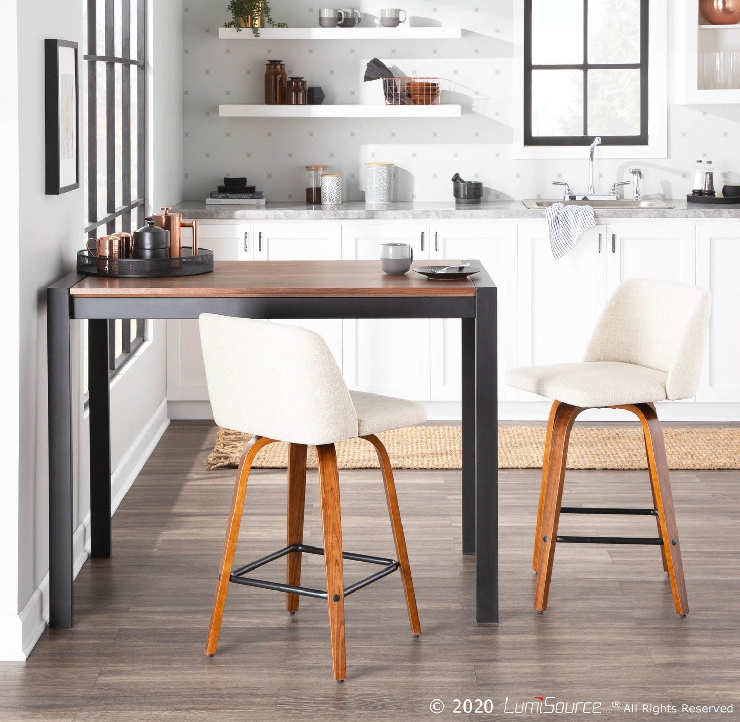 Majestic Office Furniture 26" Fixed-Height Counter Stool - Set of 2
