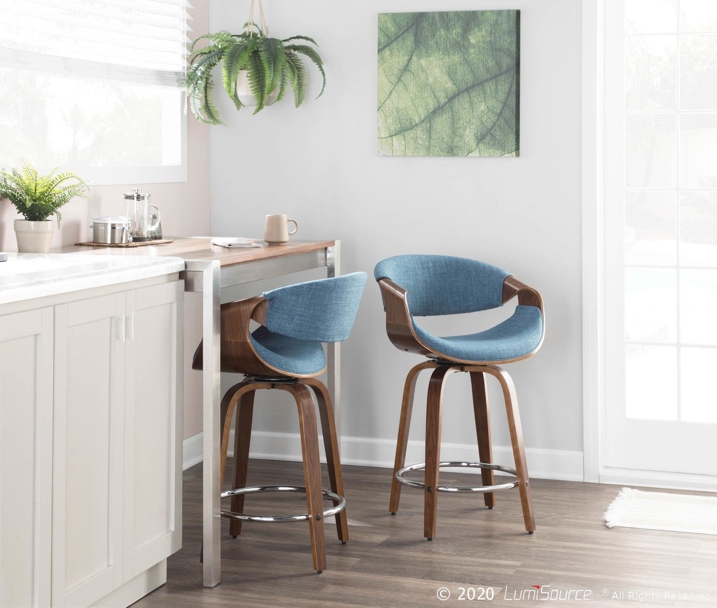 Majestic Office Furniture 24'' Fixed-Height Counter Stool - Set of 2