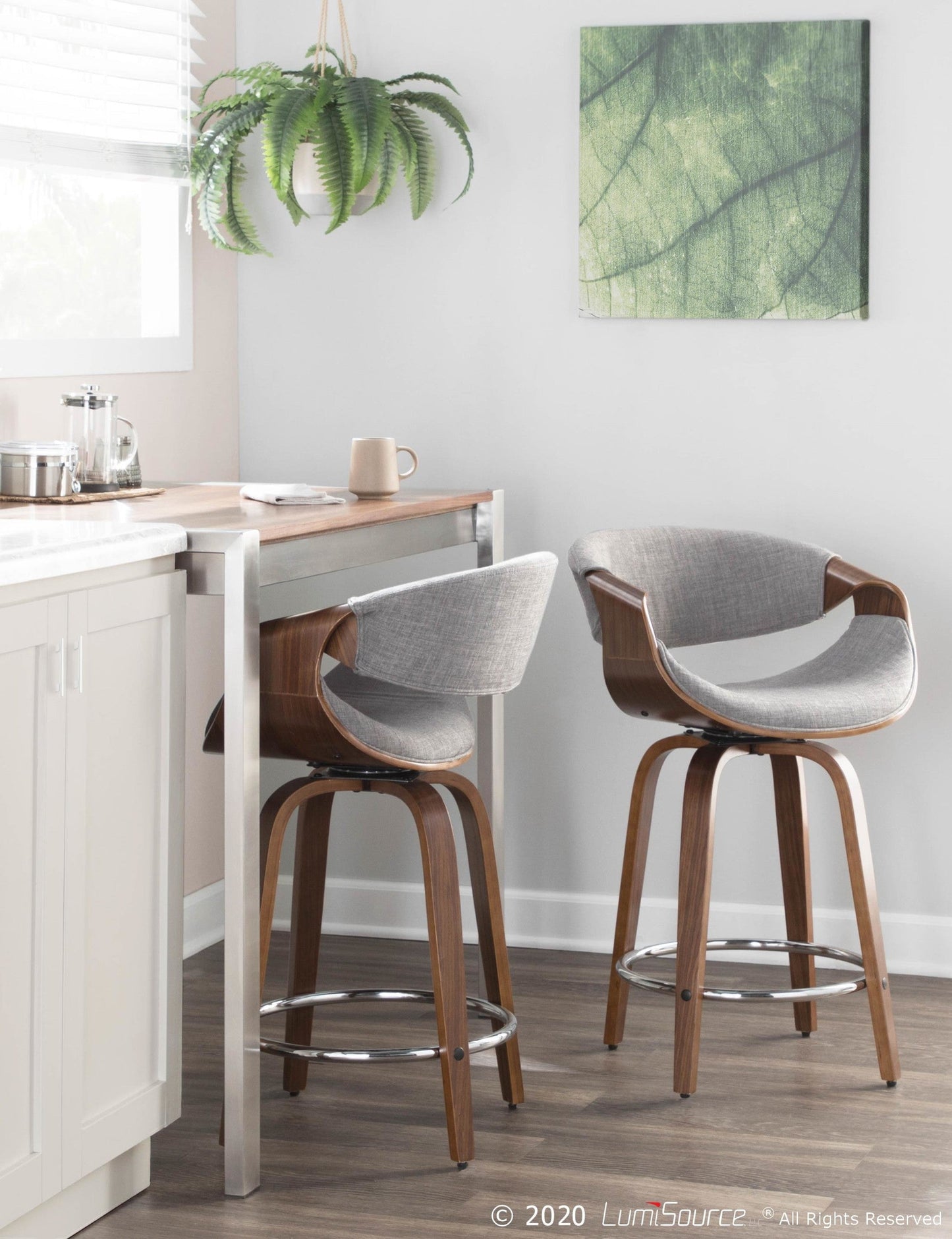 Majestic Office Furniture 24'' Fixed-Height Counter Stool - Set of 2