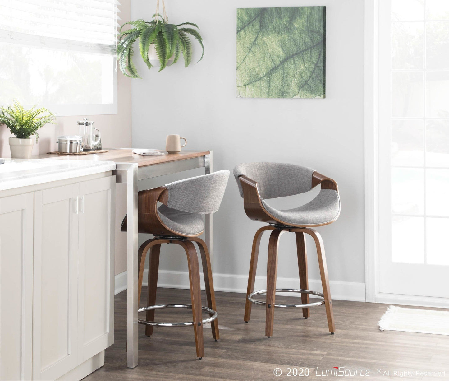 Majestic Office Furniture 24'' Fixed-Height Counter Stool - Set of 2