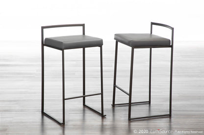 Majestic Office Furniture Stacker 26" Fixed-Height Counter Stool - Set Of 3
