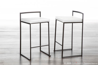 Majestic Office Furniture Stacker 26" Fixed-Height Counter Stool - Set Of 3