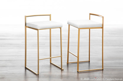 Majestic Office Furniture Stacker 26" Fixed-Height Counter Stool - Set Of 3
