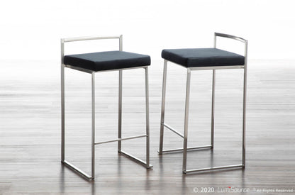 Majestic Office Furniture Stacker 26" Fixed-Height Counter Stool - Set Of 3