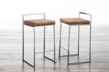 Majestic Office Furniture Stacker 26" Fixed-Height Counter Stool - Set Of 3