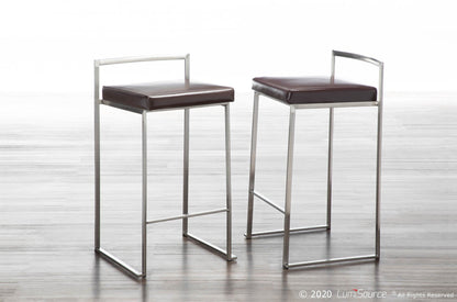 Majestic Office Furniture Stacker 26" Fixed-Height Counter Stool - Set Of 3