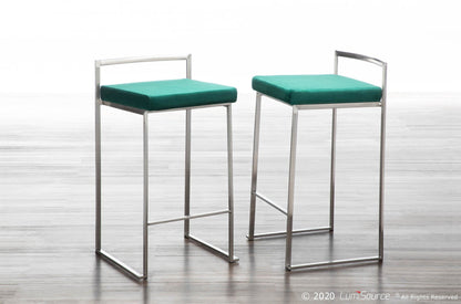 Majestic Office Furniture Stacker 26" Fixed-Height Counter Stool - Set Of 3