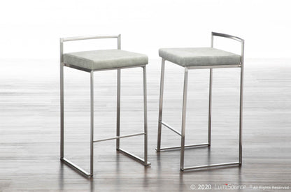 Majestic Office Furniture Stacker 26" Fixed-Height Counter Stool - Set Of 3