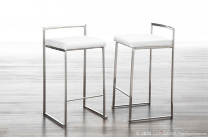 Majestic Office Furniture Stacker 26" Fixed-Height Counter Stool - Set Of 3