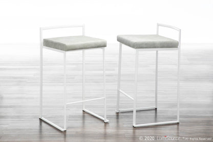 Majestic Office Furniture Stacker 26" Fixed-Height Counter Stool - Set Of 3