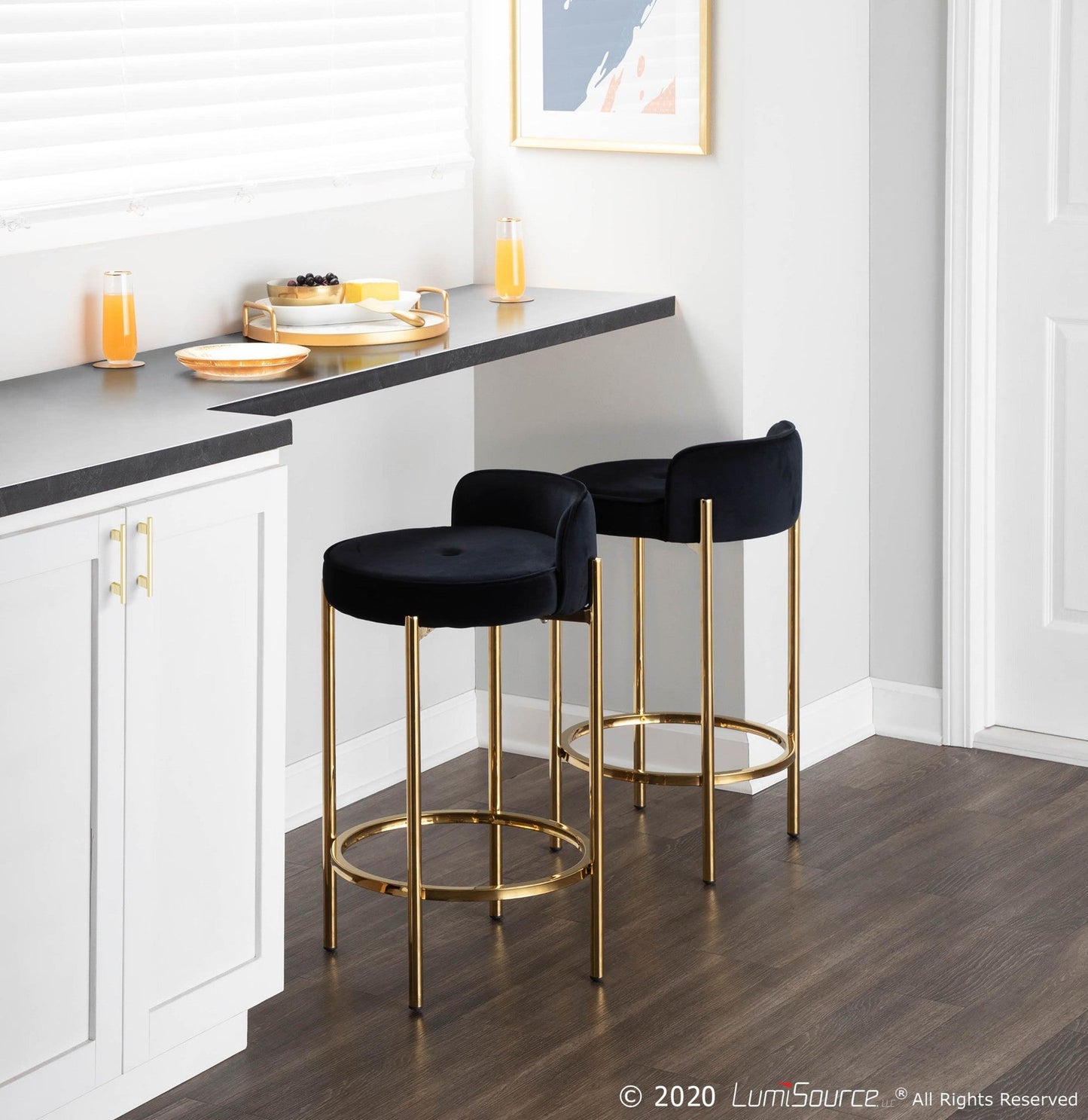 Majestic Office Furniture 26" Fixed-Height Counter Stool - Set of 2
