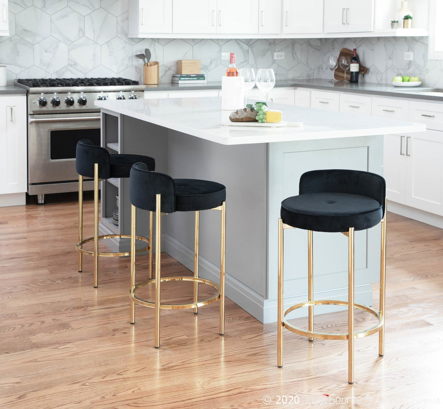 Majestic Office Furniture 26" Fixed-Height Counter Stool - Set of 2