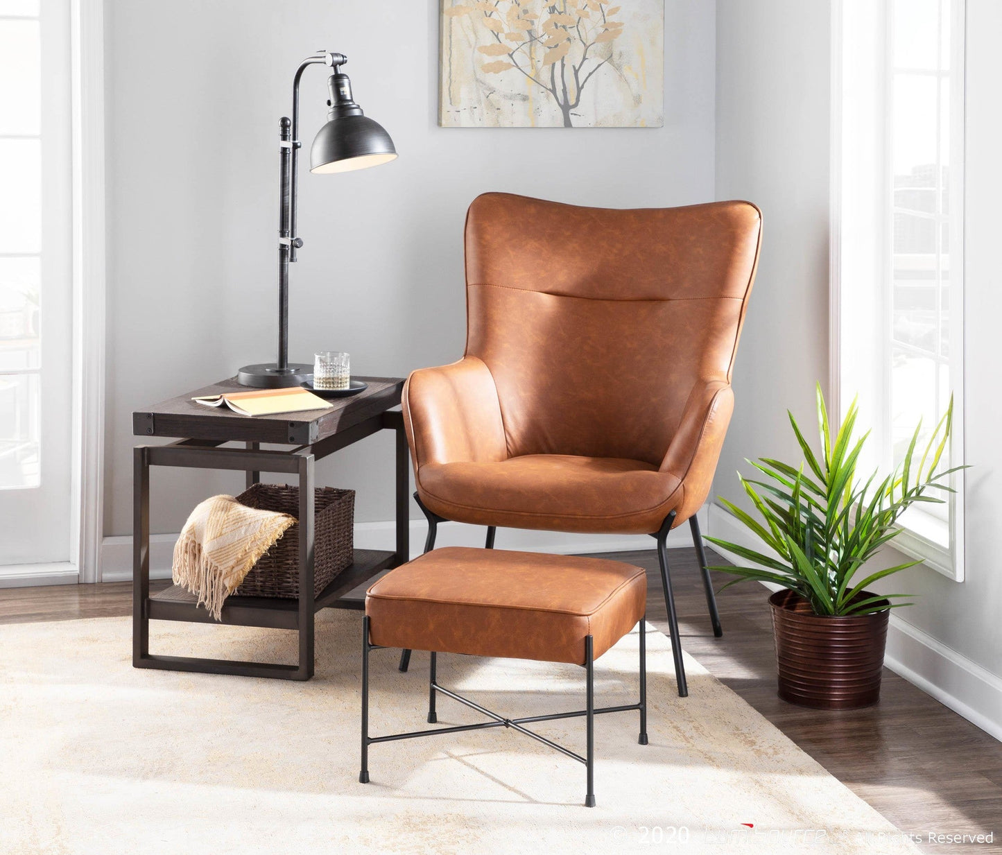 Lumisource Izzy Lounge Chair + Ottoman Set