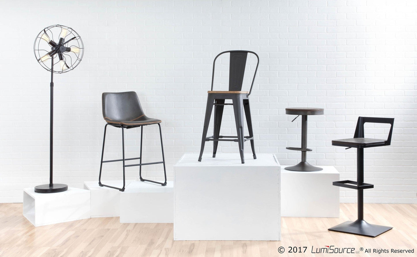 Majestic Office Furniture Adjustable Barstool - Set of 2