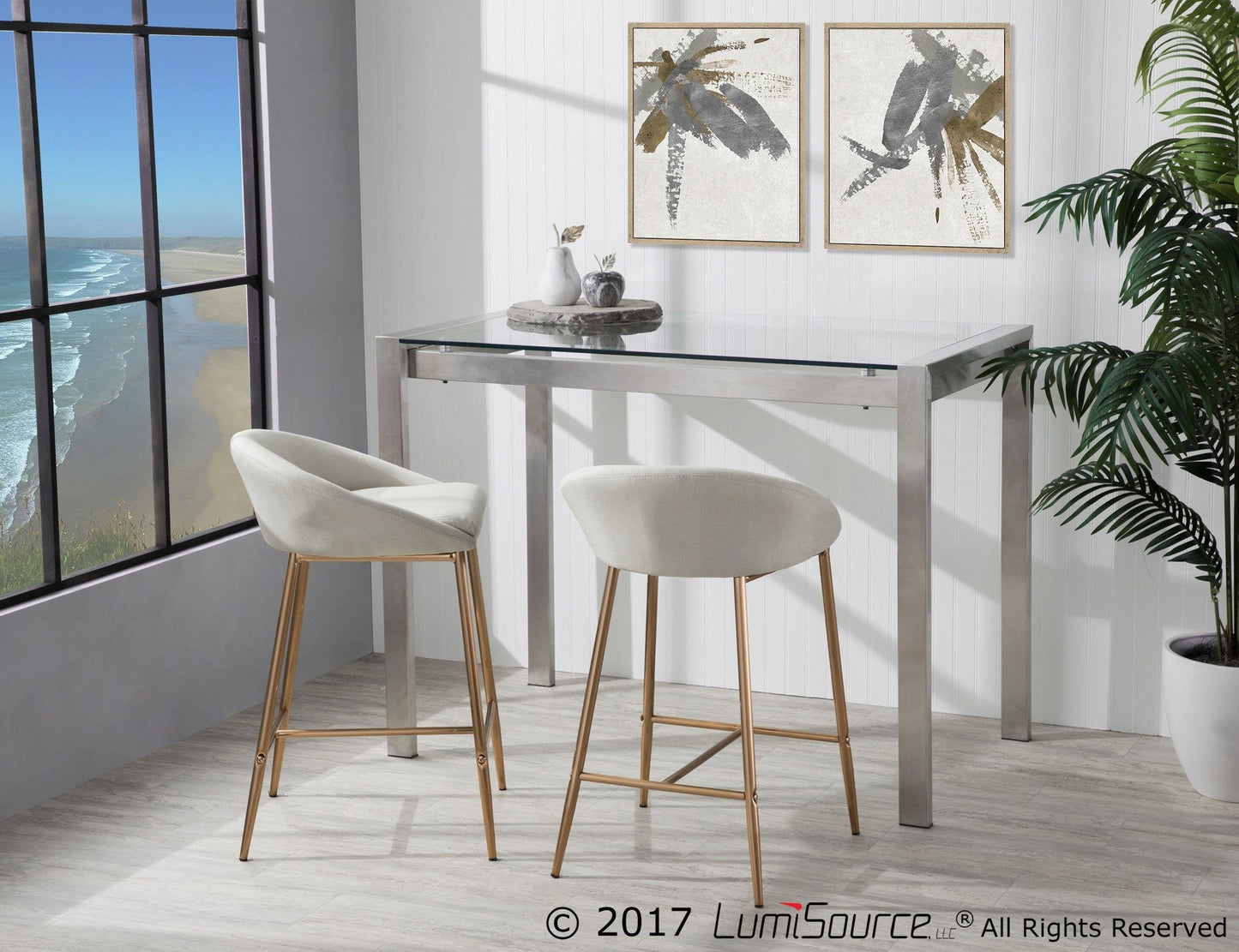 Majestic Office Furniture 26" Fixed-Height Counter Stool - Set of 2