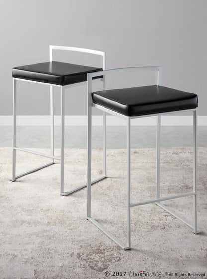 Majestic Office Furniture Stacker 26" Fixed-Height Counter Stool - Set of 2
