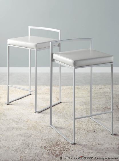 Majestic Office Furniture Stacker 26" Fixed-Height Counter Stool - Set Of 3