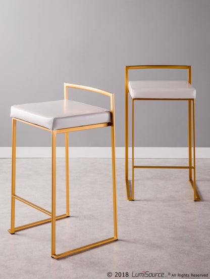 Majestic Office Furniture Stacker 26" Fixed-Height Counter Stool - Set of 2