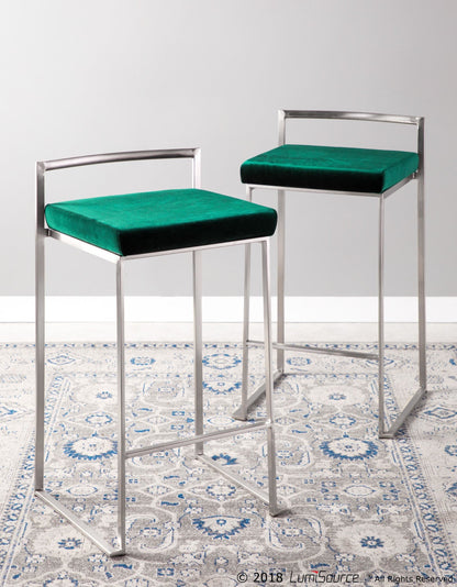 Majestic Office Furniture Stacker 26" Fixed-Height Counter Stool - Set Of 3