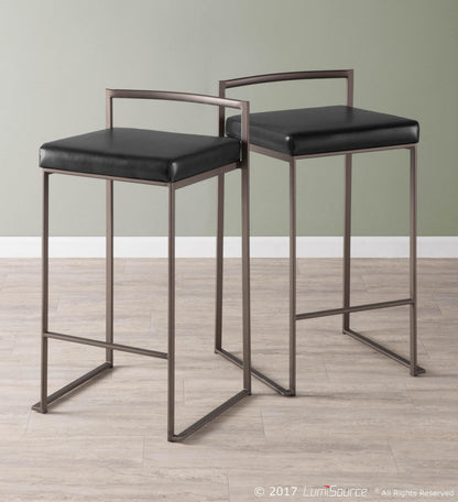 Majestic Office Furniture Stacker 26" Fixed-Height Counter Stool - Set of 2