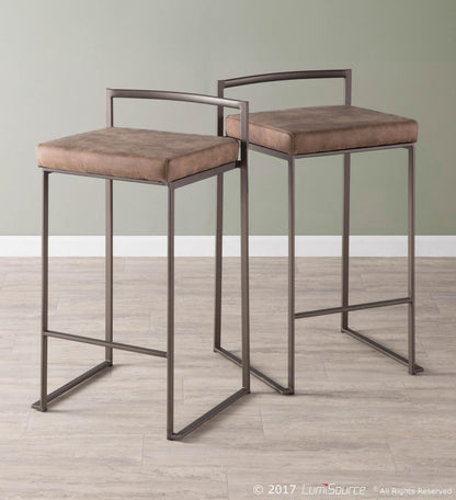 Majestic Office Furniture Stacker 26" Fixed-Height Counter Stool - Set Of 3