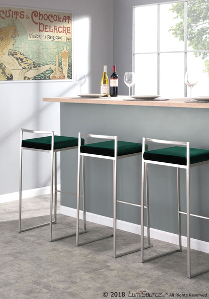 Majestic Office Furniture Stacker 30" Fixed-Height Barstool - Set Of 3