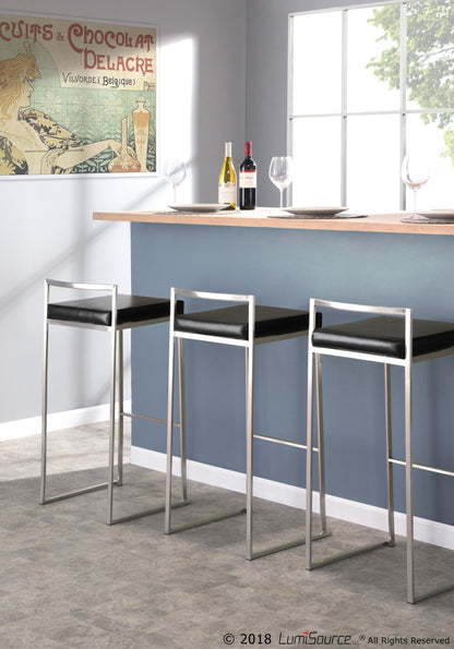 Majestic Office Furniture Stacker 30" Fixed-Height Barstool - Set of 2