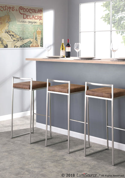 Majestic Office Furniture Stacker 30" Fixed-Height Barstool - Set Of 3