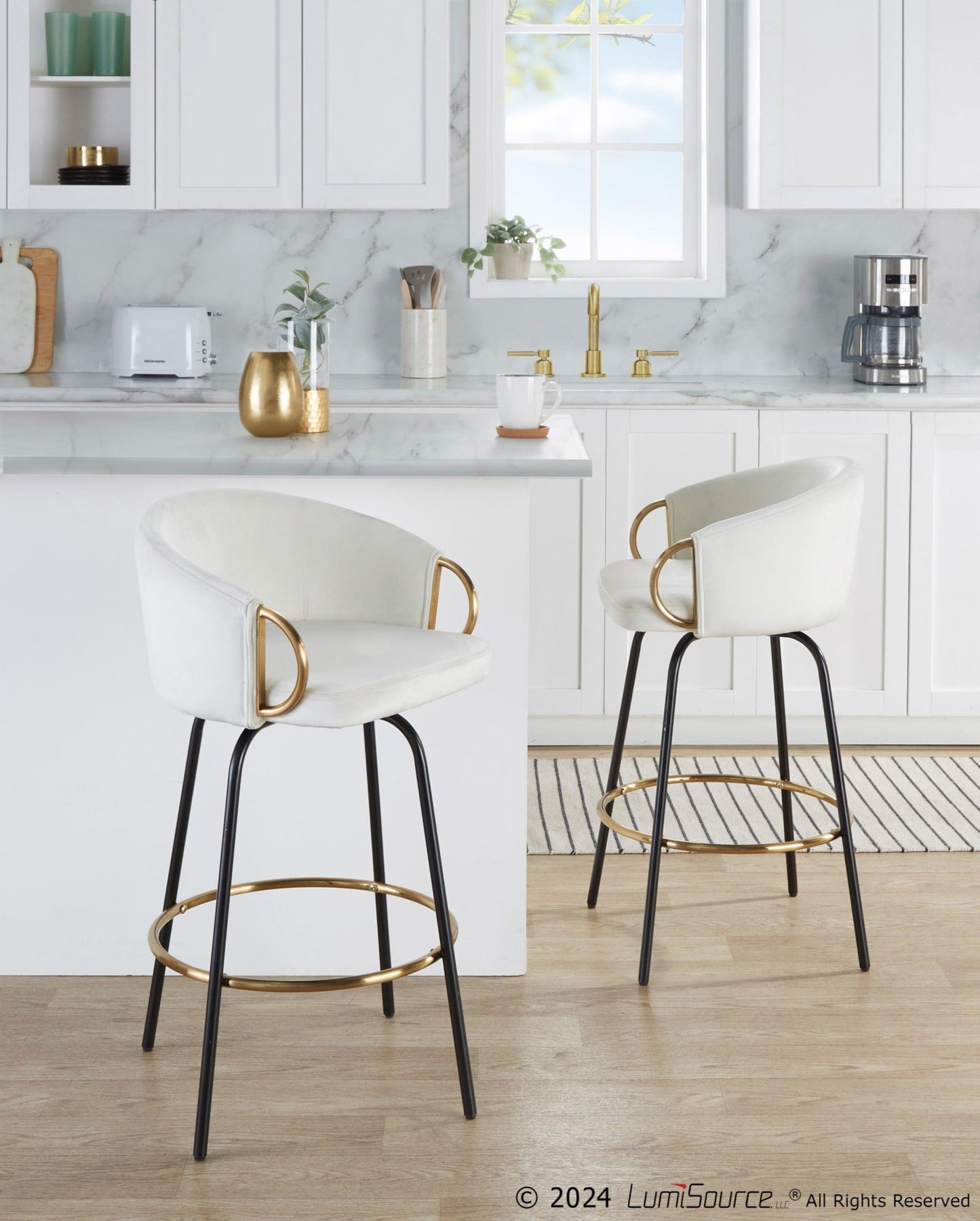 Majestic Office Furniture 26" Fixed-Height Counter Stool - Set of 2