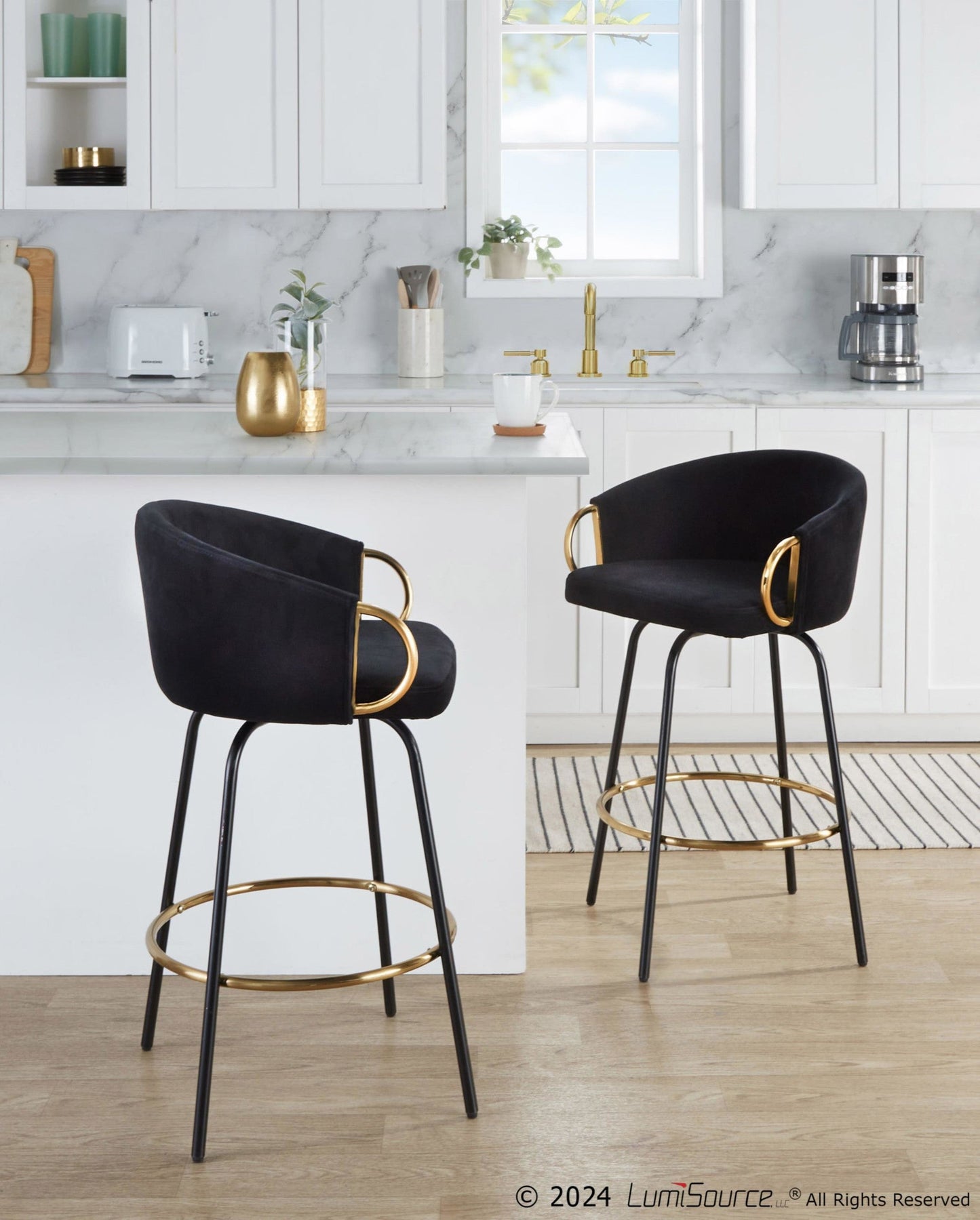 Majestic Office Furniture 26" Fixed-Height Counter Stool - Set of 2