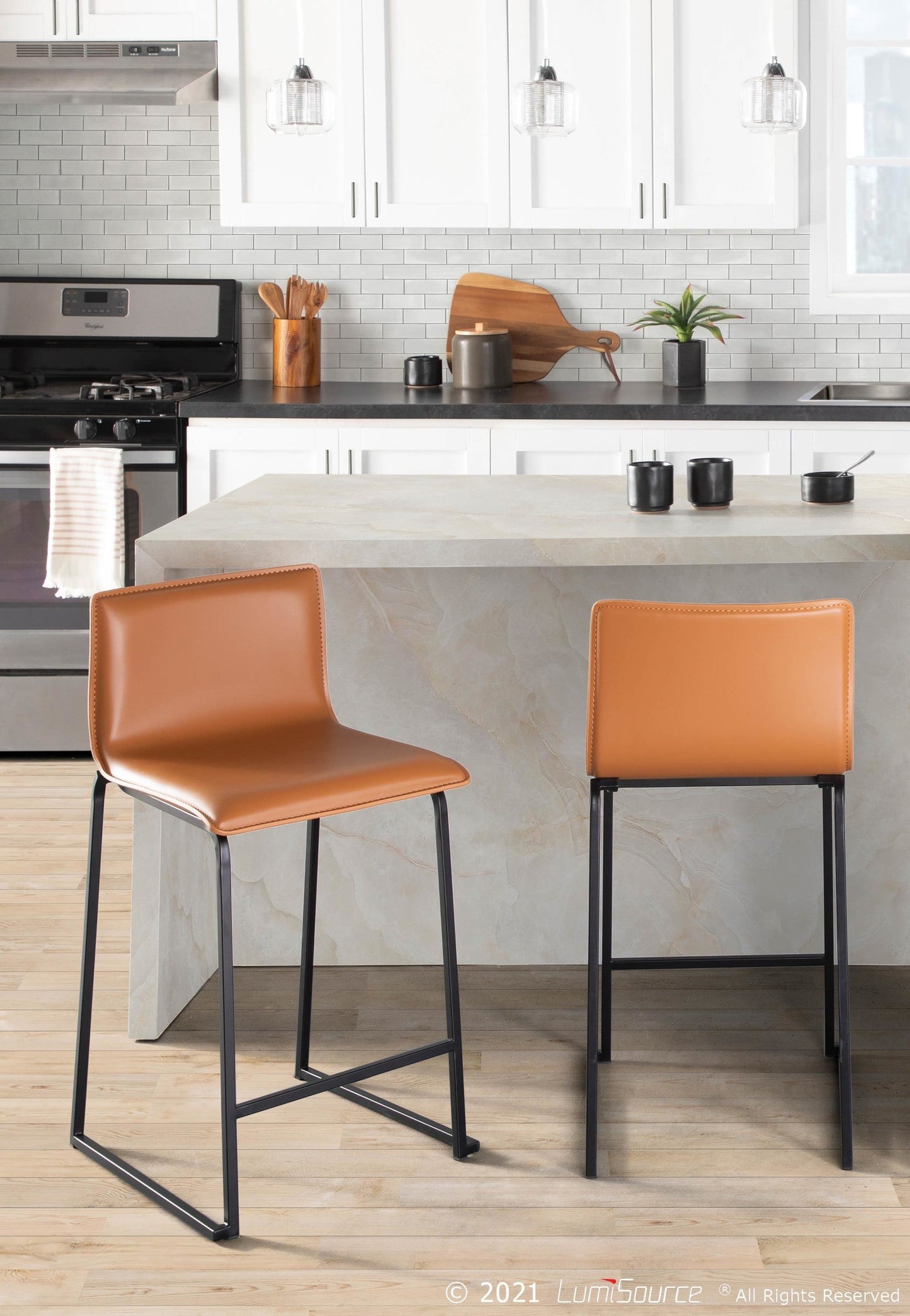 Majestic Office Furniture 26" Fixed-Height Counter Stool - Set of 2