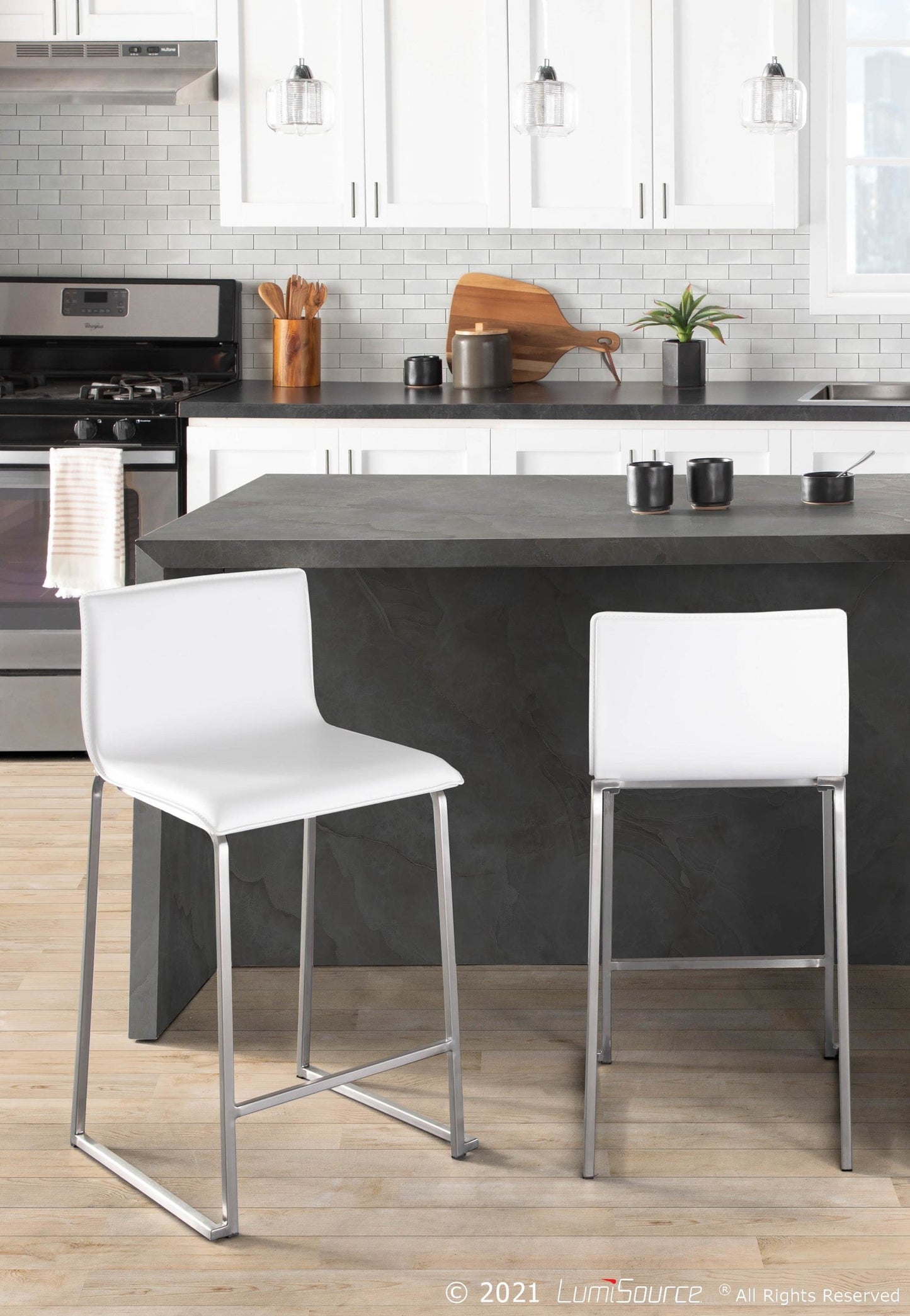 Majestic Office Furniture 26" Fixed-Height Counter Stool - Set of 2
