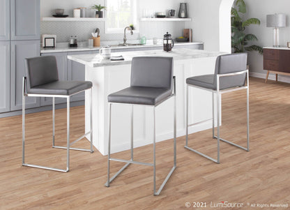 Majestic Office Furniture High Back 26" Fixed-Height Counter Stool - Set of 2
