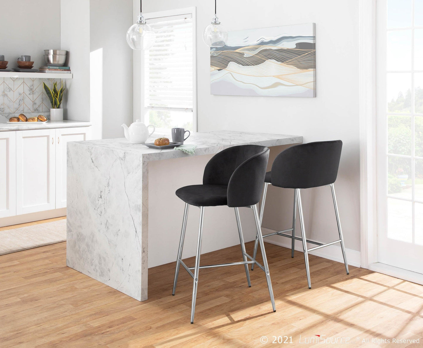 Majestic Office Furniture 26" Fixed-Height Counter Stool - Set of 2
