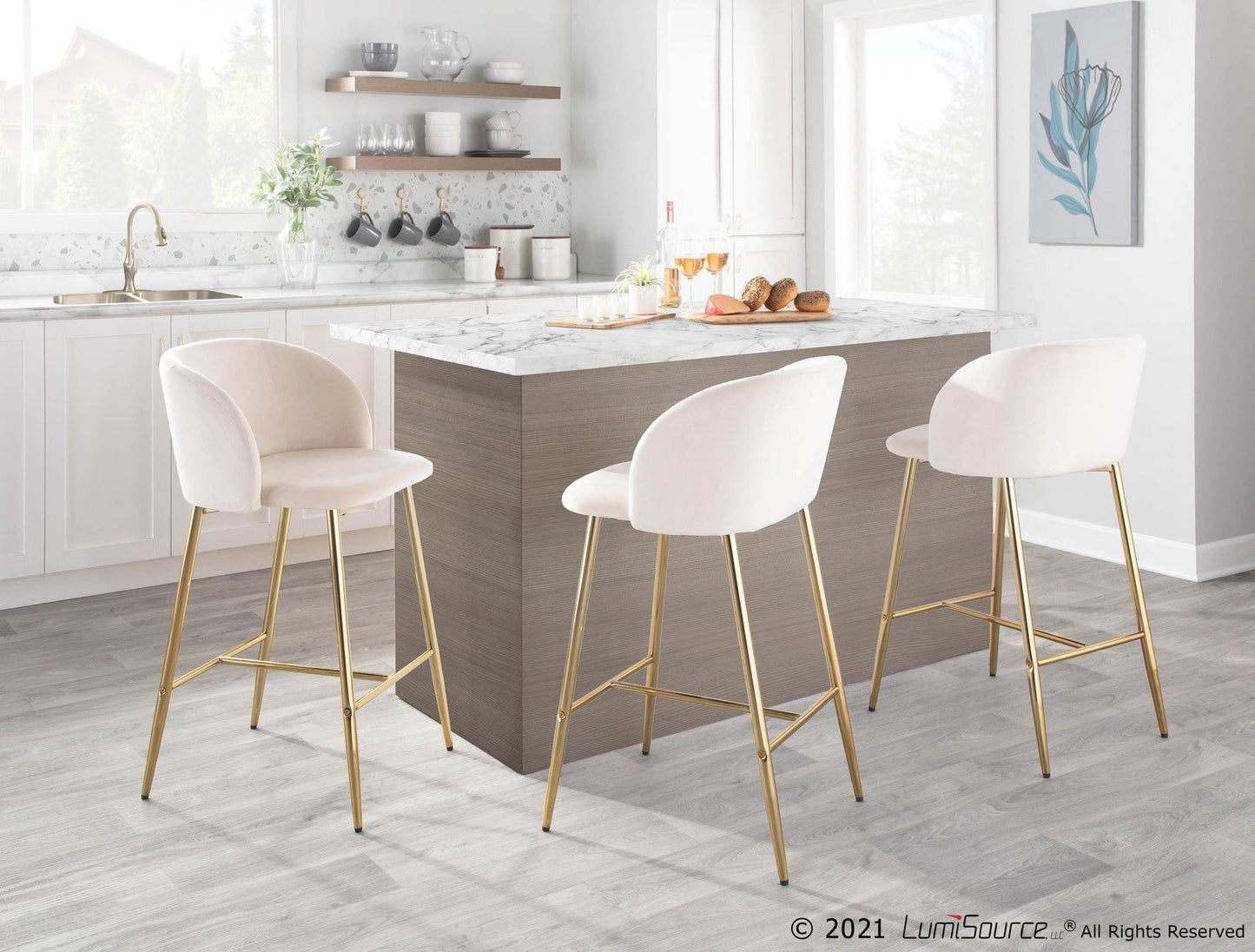 Majestic Office Furniture 26" Fixed-Height Counter Stool - Set of 2