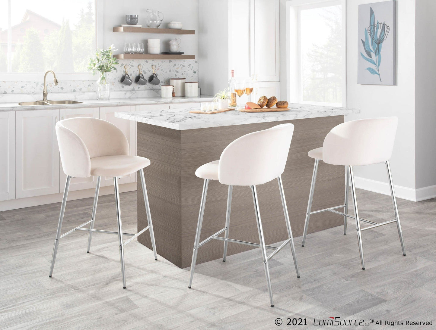 Majestic Office Furniture 26" Fixed-Height Counter Stool - Set of 2