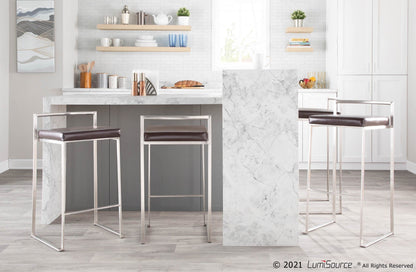 Majestic Office Furniture Stacker 26" Fixed-Height Counter Stool - Set Of 3