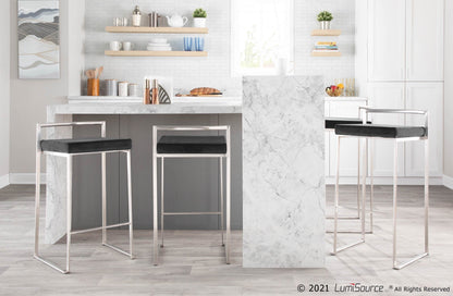 Majestic Office Furniture Stacker 26" Fixed-Height Counter Stool - Set Of 3