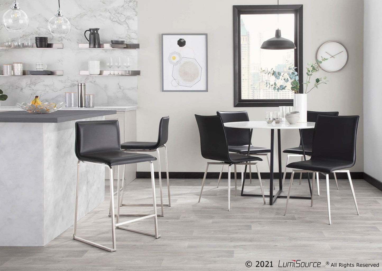 Majestic Office Furniture 26" Fixed-Height Counter Stool - Set of 2