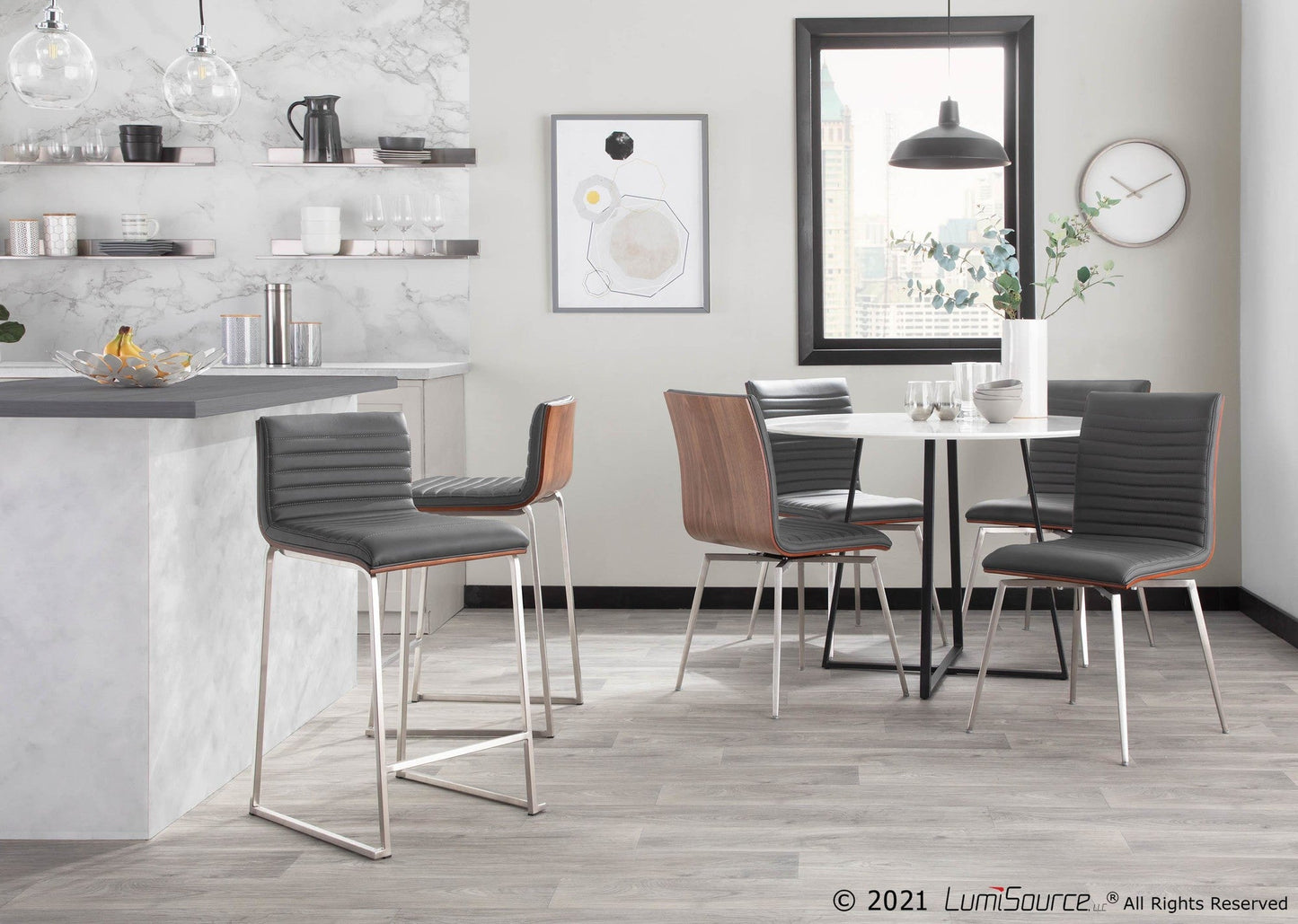 Majestic Office Furniture 26" Fixed-Height Counter Stool - Set of 2