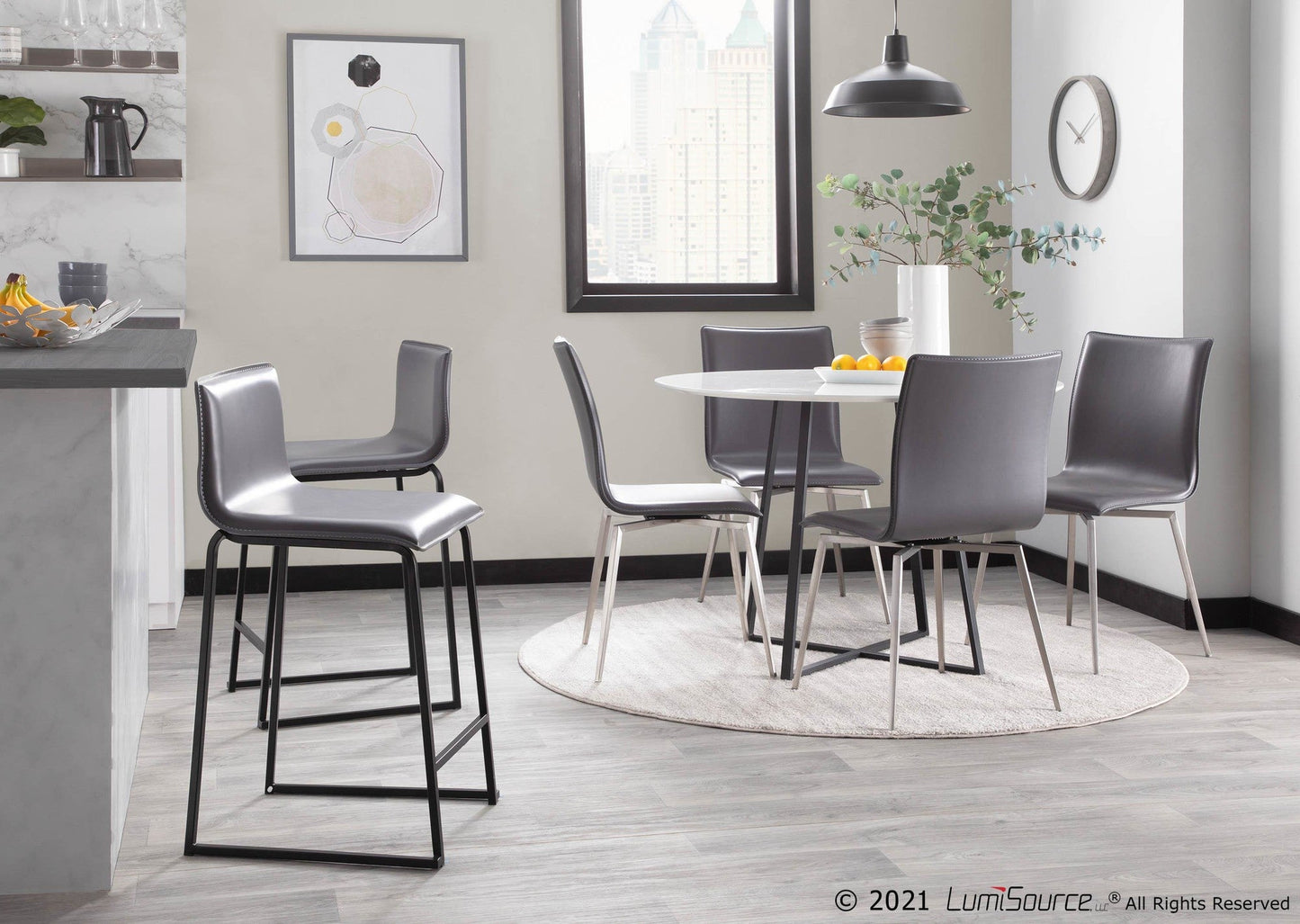Majestic Office Furniture 26" Fixed-Height Counter Stool - Set of 2