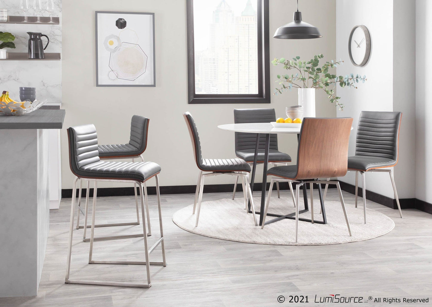 Majestic Office Furniture 26" Fixed-Height Counter Stool - Set of 2