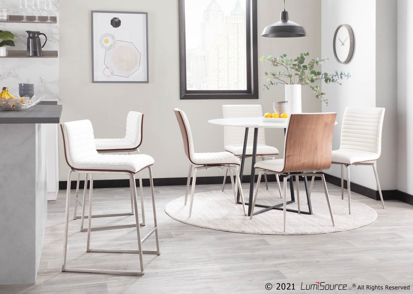 Majestic Office Furniture 26" Fixed-Height Counter Stool - Set of 2