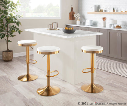 Majestic Office Furniture Upholstered Adjustable Barstool - Set of 2