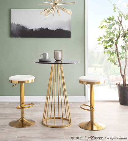 Majestic Office Furniture Upholstered Adjustable Barstool - Set of 2