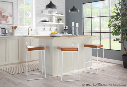 Majestic Office Furniture Stacker 26" Fixed-Height Counter Stool - Set Of 3
