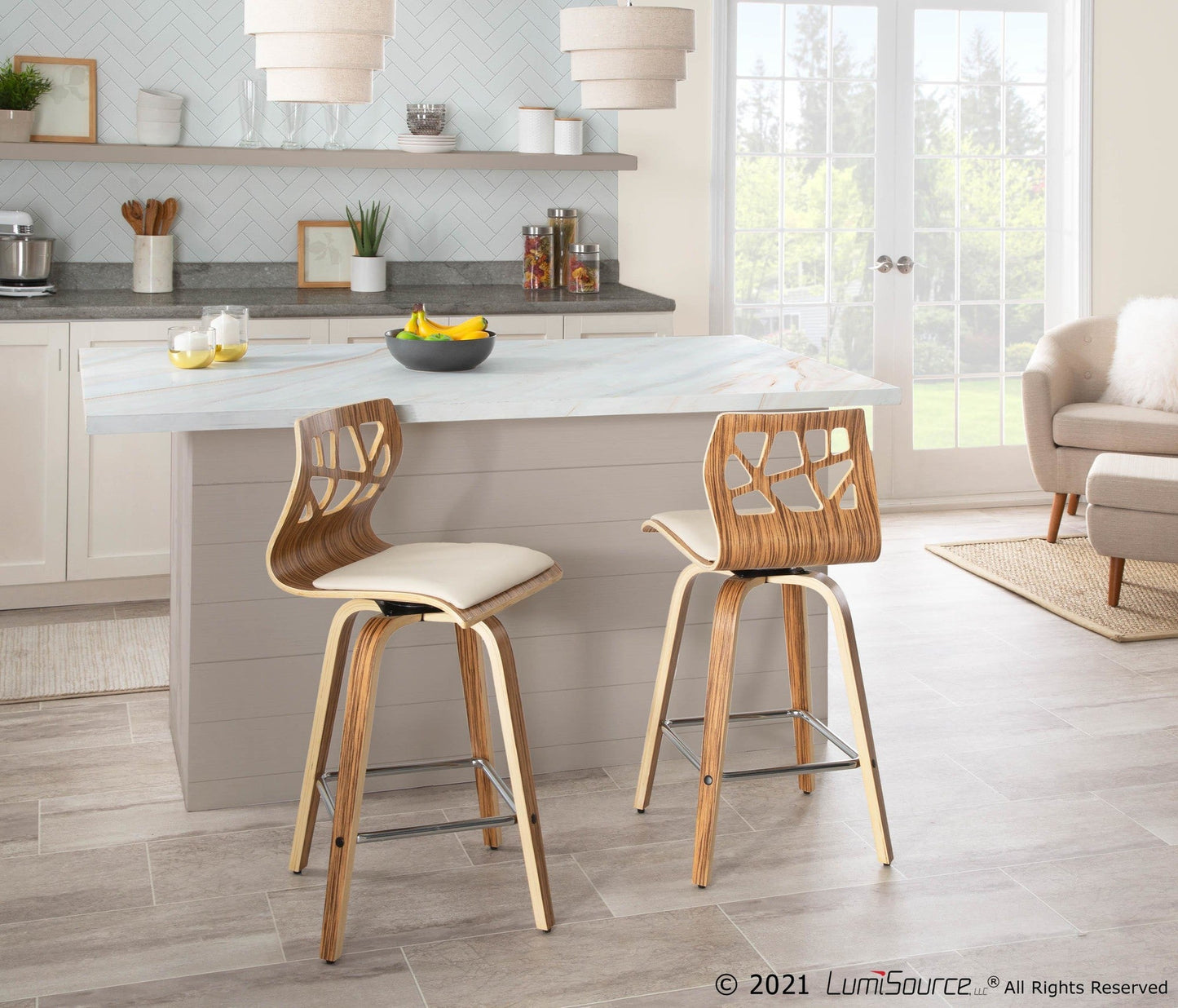 Majestic Office Furniture 26" Fixed-Height Counter Stool - Set of 2