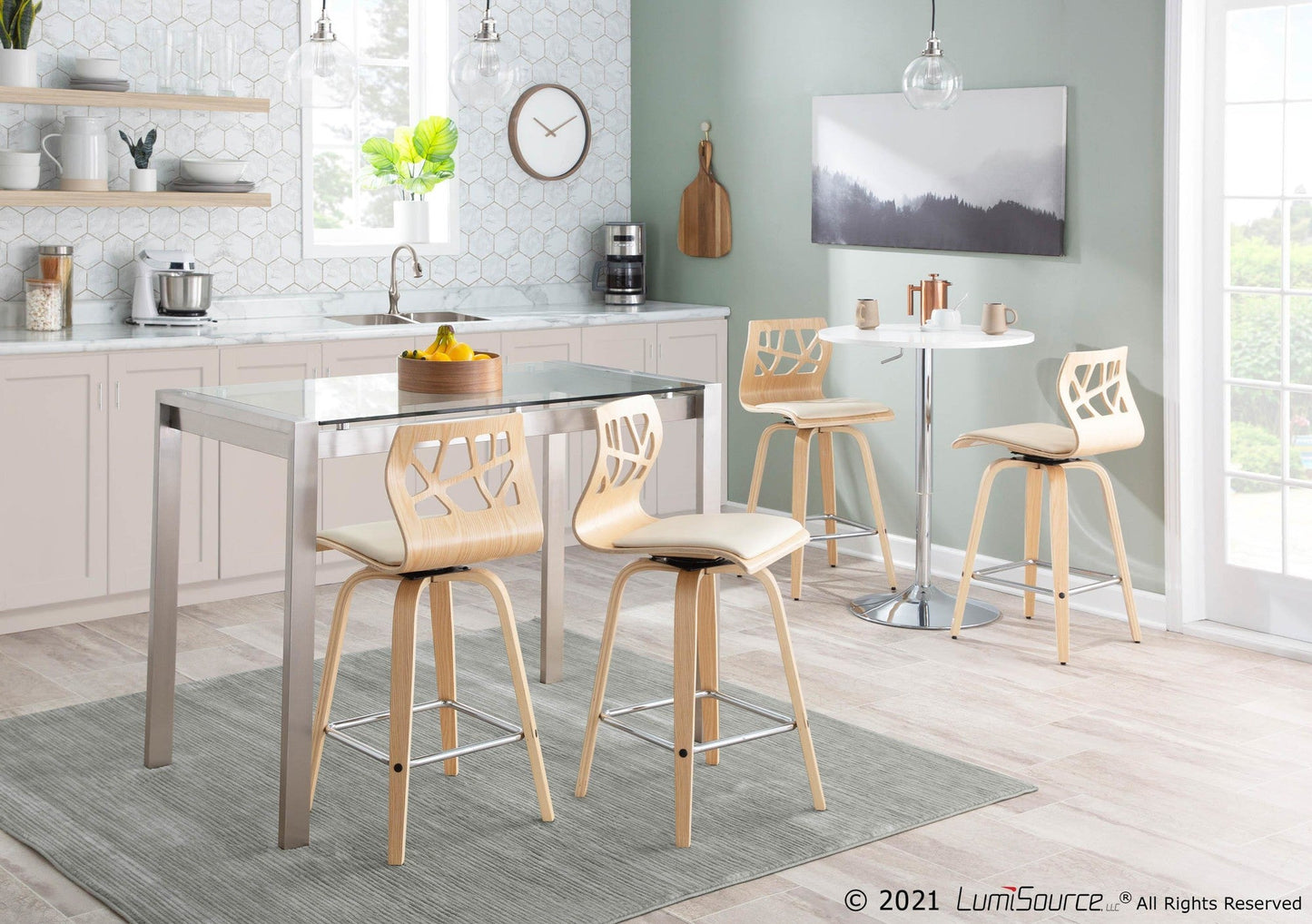 Majestic Office Furniture 26" Fixed-Height Counter Stool - Set of 2